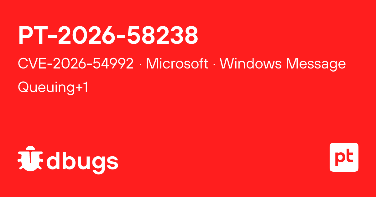 CVE-2026-54992 — DoS in Microsoft Windows Message Queuing+1 | dbugs